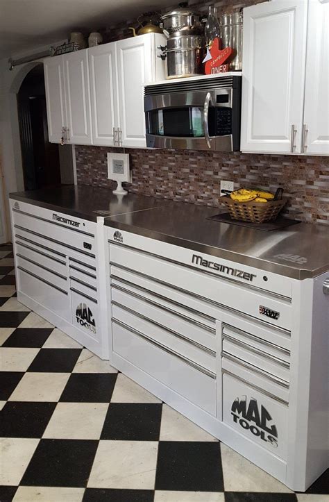 metal tool box in kitchen|tool boxes as kitchen cabinets.